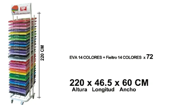 Présentoir EVA et FIELTRO 60 x 40 cm EX2519