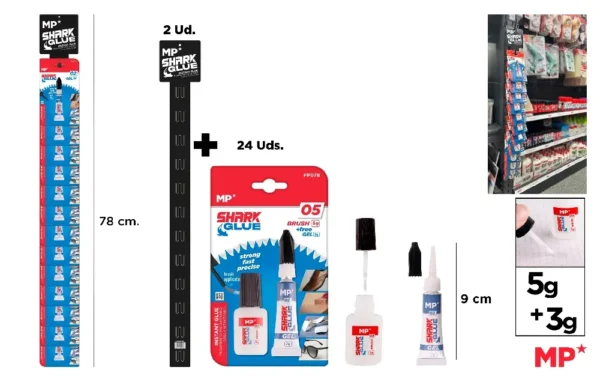 COLLE INSTANTANÉE AVEC PINCEAU 5 g + GEL 3 g