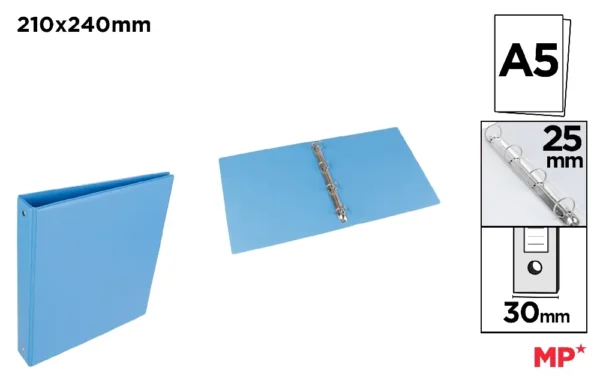 CLASSEUR EN PVC HAUTE QUALITÉ A5 4 ANNEA