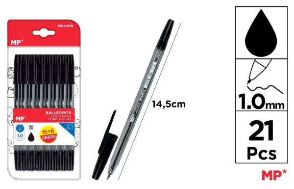 STYLOS NOIR POINTE 1,0 mm.