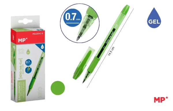 STYLO À ENCRE GEL POINTE 0.7 mm VERT CLA