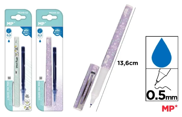 STYLO À ENCRE LIQUIDE AVEC RECHARGE 0,5.