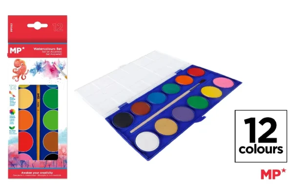 PALETTE D AQUARELLE 12 COULEURS.