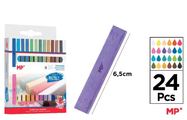 BÂTON DE PEINTURE PASTEL DOUX 24 COULEUR