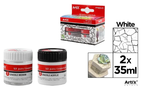 KIT POUR CRACQUEL 35 ml BLANC.