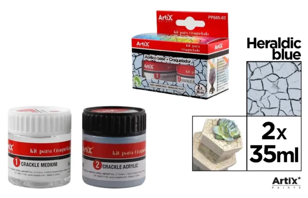 KIT POUR CRACQUEL 35 ml BLEU HÉRALDIQUE.