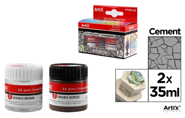 KIT POUR CRACQUEL 35 ml GRIS CIMENT.