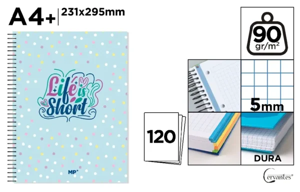 CAHIER GRAND FORMAT EXTRADURA A4 120 FEU