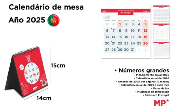 CALENDRIER DE BUREAU 14 x 15 cm 2025