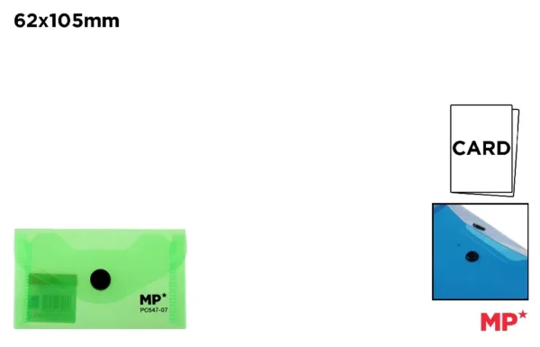 CLASSEUR À FERMETURE PAR BOUTON TRANSLUC