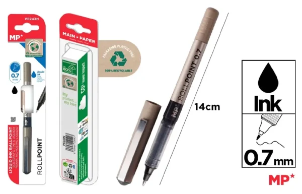 STYLO 0,7 mm À ENCRE LIQUIDE AVEC POINTE BILLE COU