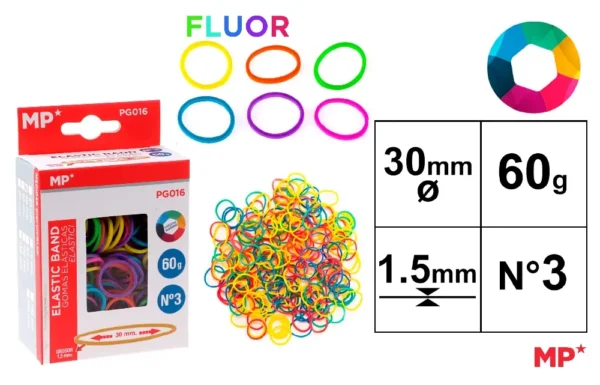 BANDES ÉLASTIQUES COULEUR FLUORESCENTE 6