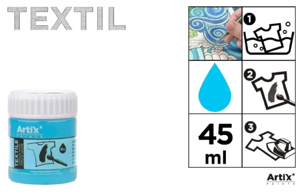 PEINTURE TEXTILE BLEU CIEL 45 ml