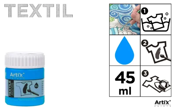 PEINTURE TEXTILE BLEU MOYEN 45 ml