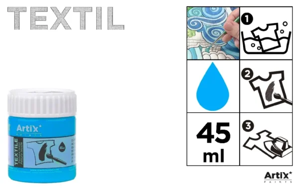 PEINTURE TEXTILE BLEU CIEL 45 ml