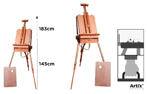 CHEVALET BOÎTE EN BOIS STYLE FRANÇAIS 7