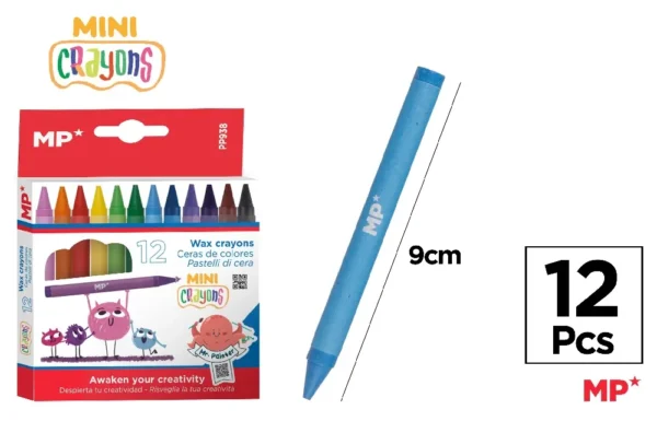 CRAYONS DE CIRE ENFANTS 12 Unités