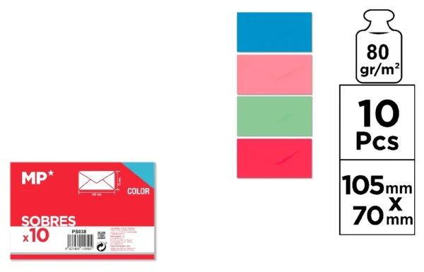 ENVELOPPE POUR CARTES DE VISITE COULEUR.