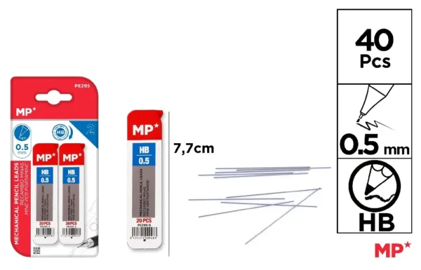 ÉTUI DE MINES 0,5 mm.