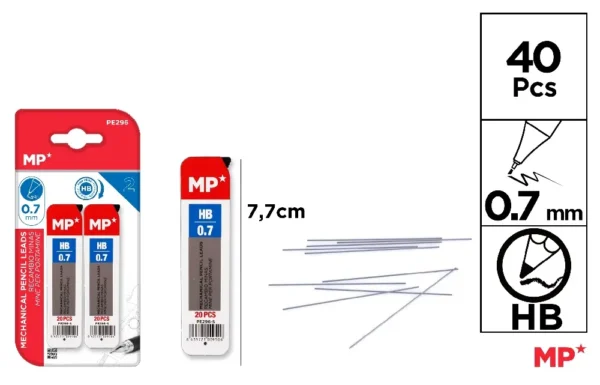 ÉTUI DE MINES 0,7 mm.