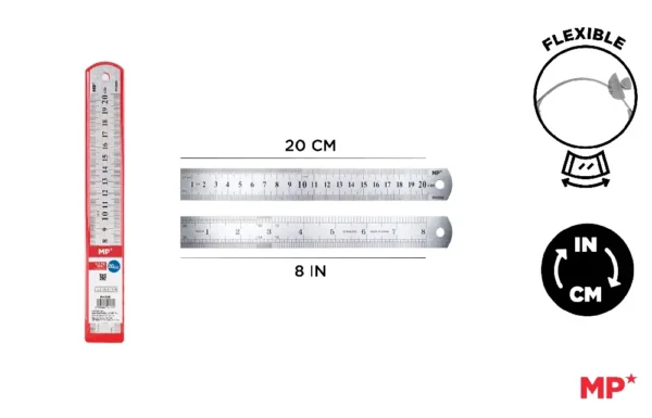 RÈGLE MÉTAL INOX 20 cm