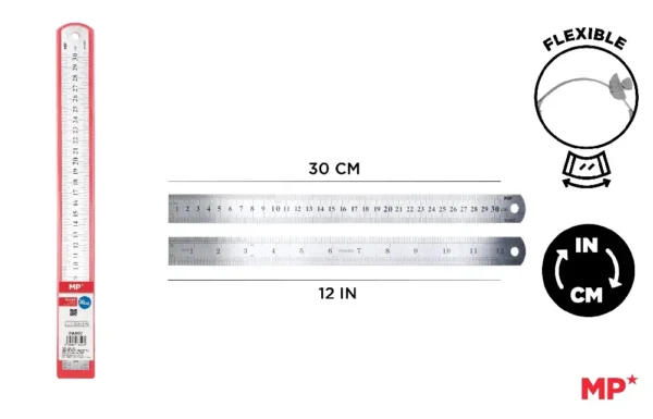 RÈGLE MÉTAL INOX 30 cm