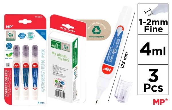 CORRECTEURS DE STYLO PACK 3 POINTES 1,2