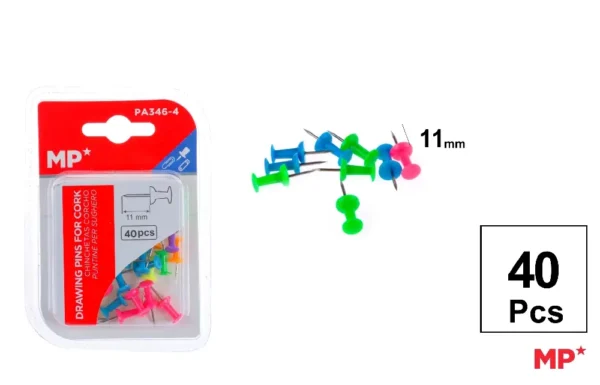 ÉPINGLES SIGNALÉTIQUE FLUORESCENTE 11 mm