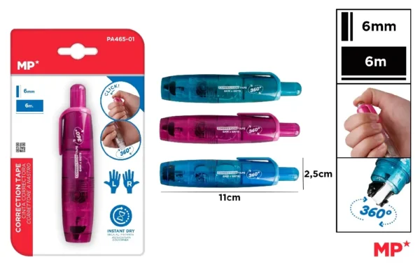 CORRECTEUR À RUBAN 6 mm x 6 m