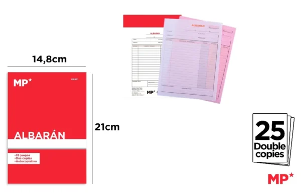CARNET DE BONS DE LIVRAISON 14,8 x 21 cm