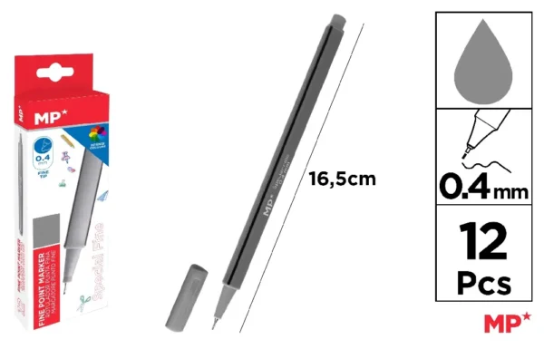 STYLO FEUTRE POINTE FINE ARGENT