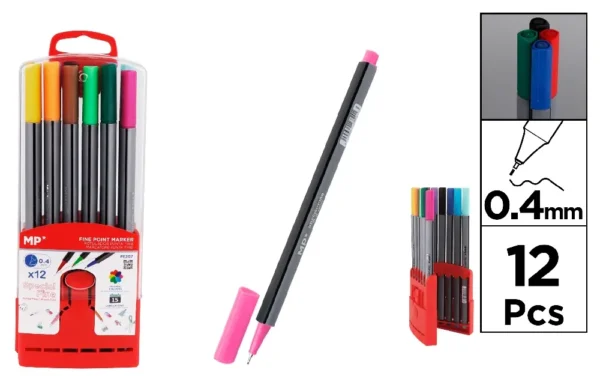 PACK MARQUEUR POINTE FINE 12 Unités