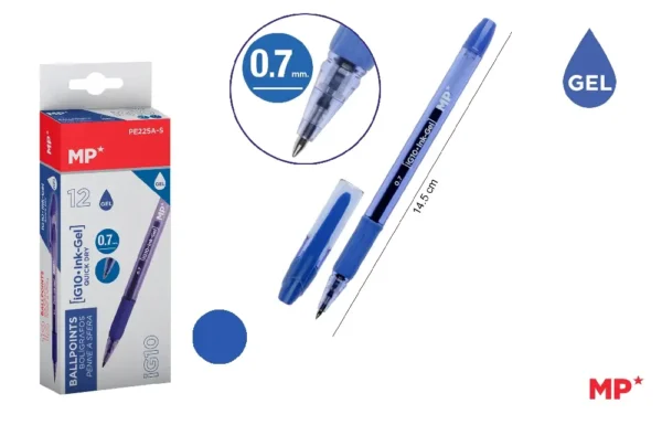 STYLO À ENCRE GEL POINTE 0.7 mm BLEU