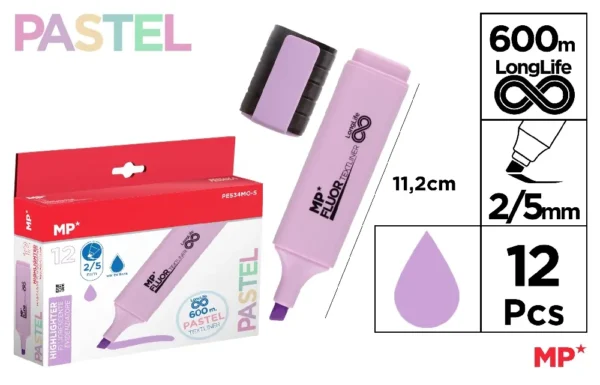 SURLIGNEUR VIOLET PASTEL 12 Unités.