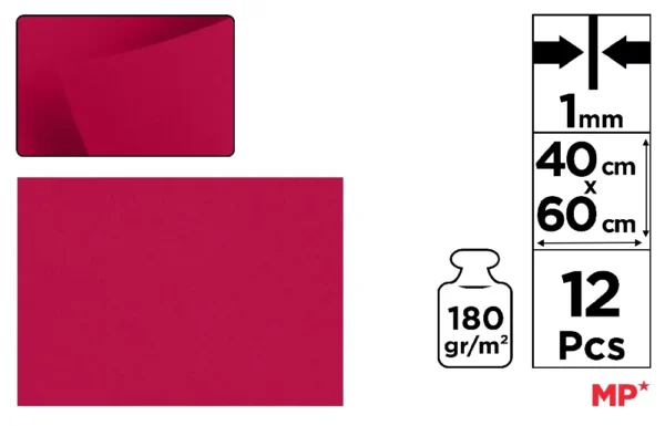 FEUTRINE 40 x 60 cm COULEUR BORDEAUX