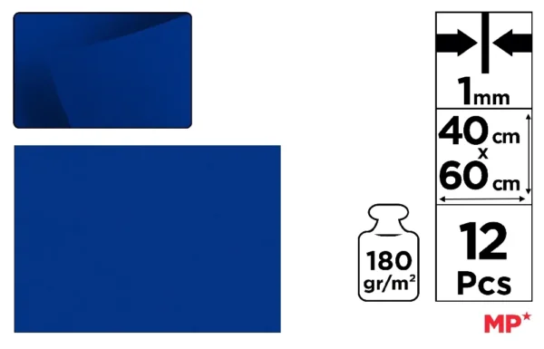 FEUTRINE 40 x 60 cm COULEUR BLEU FONCÉ