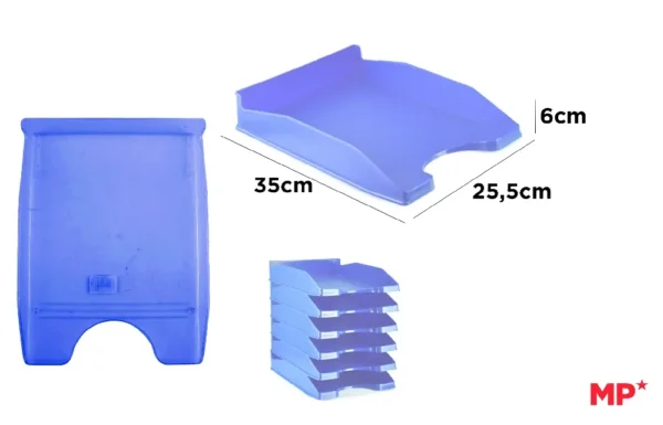 CORBEILLES À COURRIER BLEU.