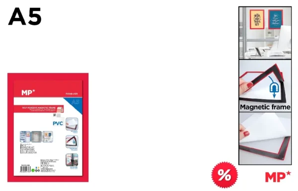 CADRE D AFFICHAGE MAGNÉTIQUE A5 ROUGE
