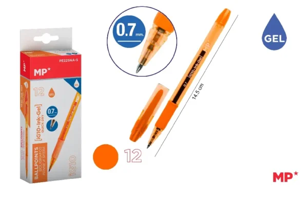 STYLO À ENCRE GEL POINTE 0.7 mm ORANGE