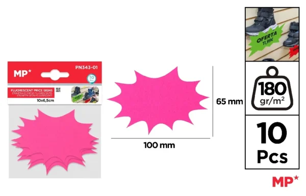 ÉTIQUETTES DE PRIX FLUORESCENTES ROSE