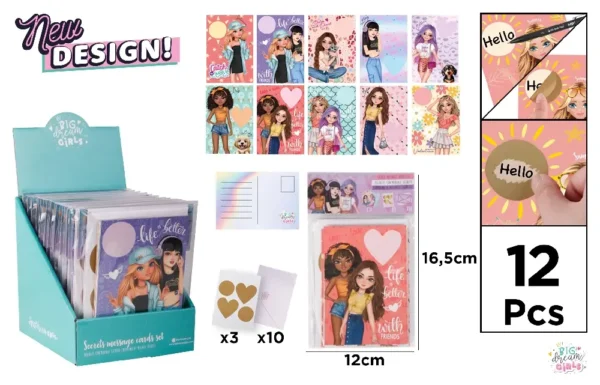 ENSEMBLE DE MESSAGES SECRETS CARTE + ENV