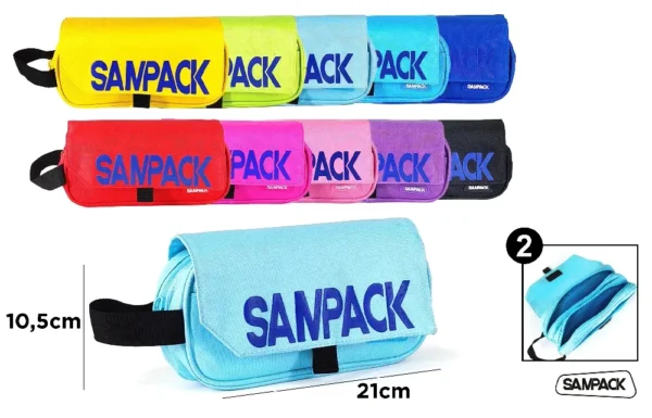 TROUSSE À 2 ZIPS MULTI-COMPARTIMENTS