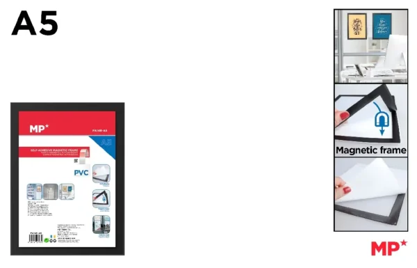 CADRE D AFFICHAGE MAGNÉTIQUE A5 NOIR