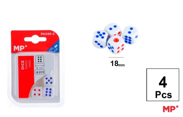 DÉS GÉANTS 4 Uds..