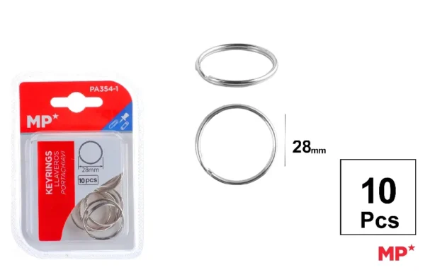 ANNEAU MÉTALLIQUE POUR PORTE-CLÉS 28 mm