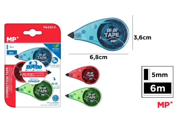 RUBAN CORRECTEUR 5 mm x 6 m 3 Unités