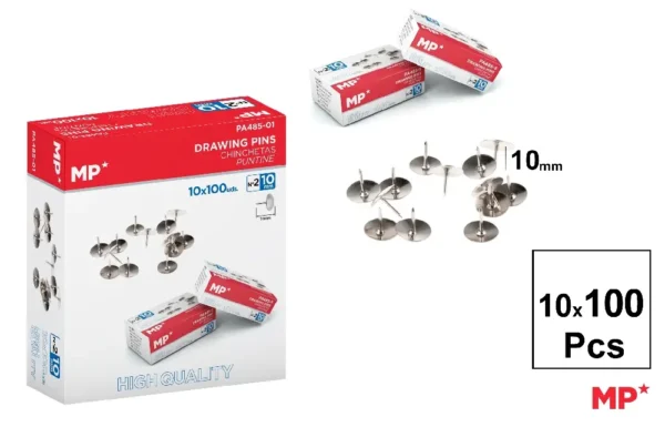 ÉPINGLES CHROMÉES 100 Unités x 10