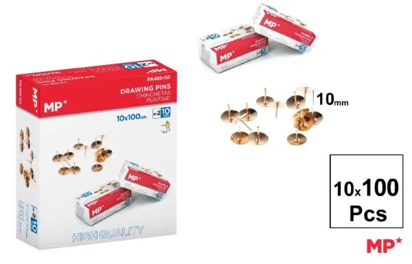 ÉPINGLES DORÉES 100 Unités x 11