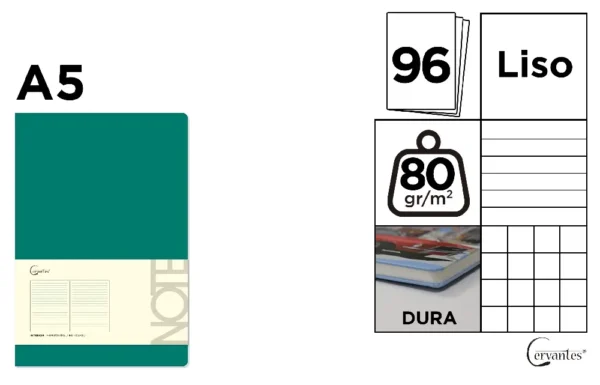 CAHIER DE NOTES RELIÉ COUVERTURE BLEU PA