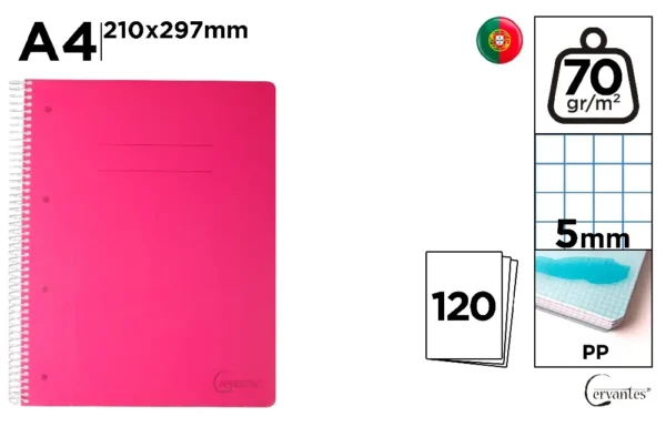 COUVERTURE COUVERTE PP NOTEBOOK A4 70 g/